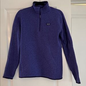 Patagonia Men's Zip Up Sweater in Deep Purple